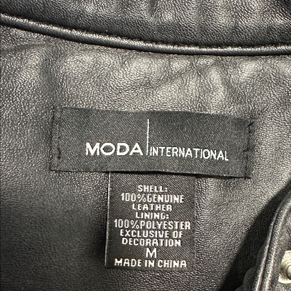 👒 Moda International Genuine Leather Jacket - Picture 4 of 4